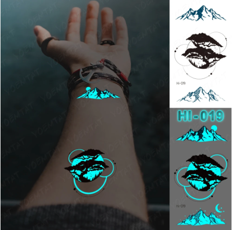 Im Dunkeln leuchtendes Tattoo