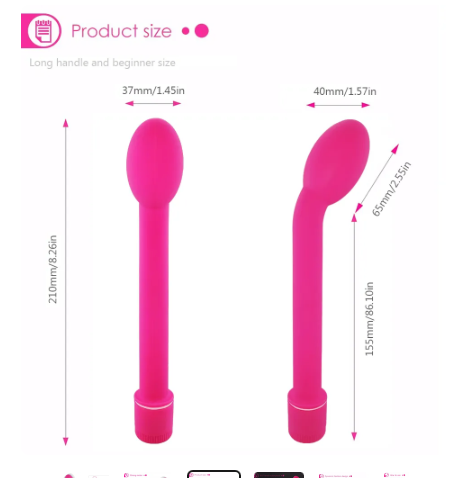 Vibrator mit gebogenem Ende